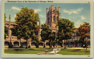 1943 Hutchinson Court of the University of Chicago Illinois IL Posted Postcard