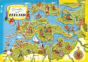 BT4793 Zeeland map cartes geographiques Netherlands