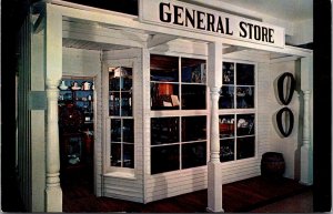 General Store Display KS State Historical Society Topeka KS Vintage Postcard Q74