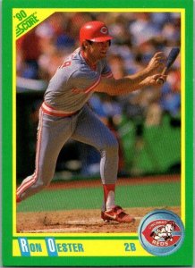 1990 Score Baseball Card Ron Oester Cincinnati Reds sk2753