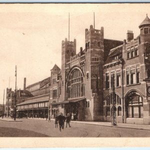 c1930s Haarlem, Holland Railway Station Depot Postcard Schaefer Fotoplatin A121