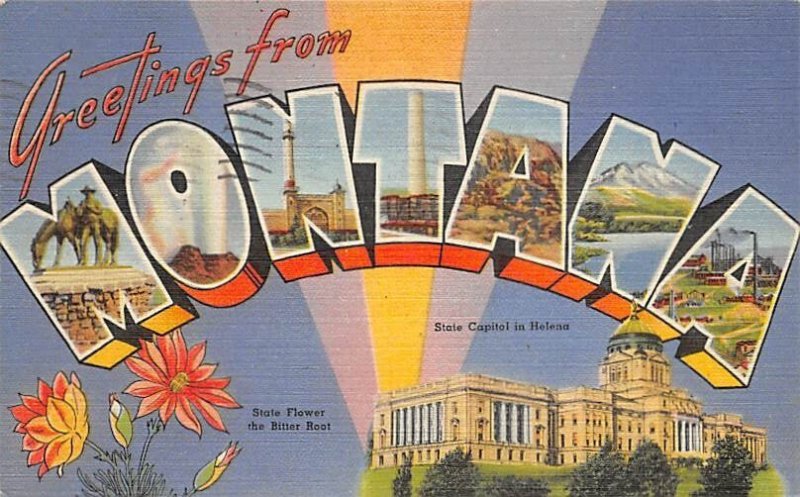 Greetings from Montana Large Letter 1946 