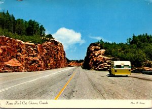 Canada Ontario Kama Rock Cut On Trans Canada Highway No 17