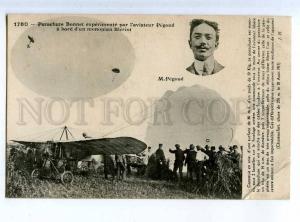 205545 FRANCE AVIATION Bleriot airplane pilot parachute PEGOUD