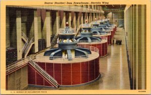 Postcard  Hoover (Boulder) Dam Powerhouse - Nevada Wing