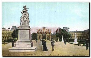 Old Postcard Paris The Tuileries The Central allee and Monument When Meme