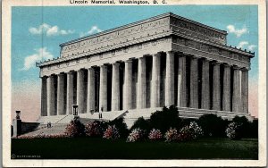 c1935 WASHINGTON DC LINCOLN MEMORIAL MONUMENT B.S. REYNOLDS POSTCARD 26-148