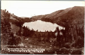 View Overlooking Beautiful Lake Eldora, Eldora CO c1908 Vintage Postcard D52