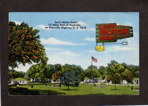 TN Lee's Motor Court Cabins Motel nr Nashville Tenn Tennessee Postcard