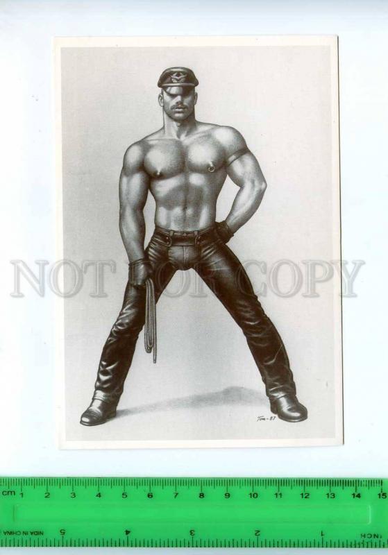 219188 Tom of FINLAND gay theme drawing old postcard
