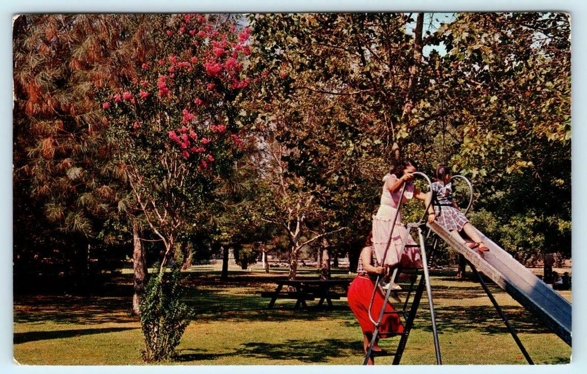 UPLAND, California CA Kids on Slide UPLAND MEMORIAL PARK 1969