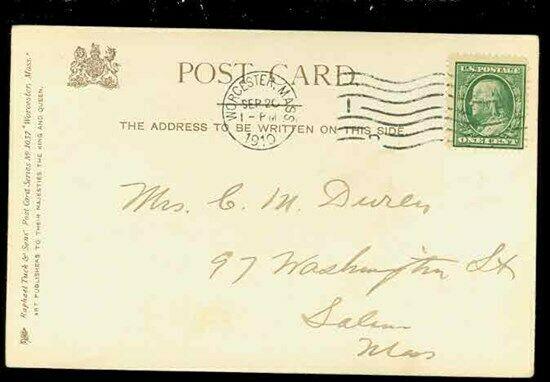 MA, Worcester, Massachusetts, Main Street, Raphael Tuck