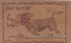 Leather Postcard Postcards Leather Postcard Post Card Don't Butt In