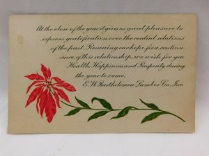 1890's E.W. Bartholomew Lumber Co., Inc Victorian Christmas Trade Card F46