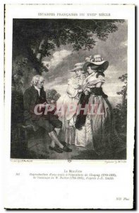 Old Postcard The Francaises 18th Century Prints From The moralist Chapuy Nutt...