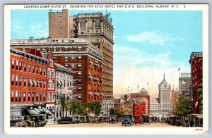 Ten Eyck Hotel, D&H Building, State Street, Albany NY, 1923 Curt Teich Postcard