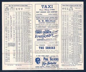 LACKAWANNA Railroad Timetable Newark NJ to Grove St NY c1952