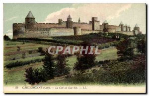 Postcard Old Carcassonne Cite Cite south east