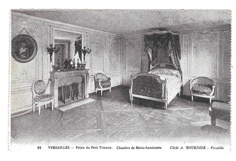 France Versailles Marie Antoinette Bed Vtg Bourdier Postcard