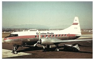 Canadian Pacific Airlines Convair 240 Airplane Postcard