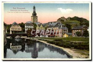 Old Postcard Bad Kreuznach Nahebrücke put Kauzenberg