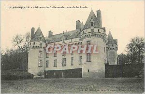 Postcard Old Luche Pringe Castle Gallerande Road View