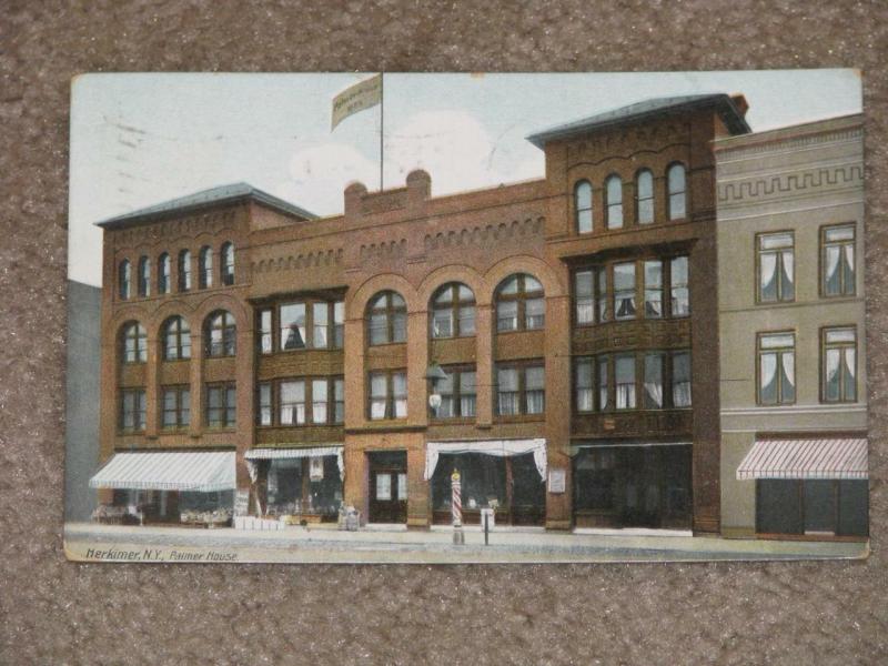 Palmer House, Herkimer, N.Y., used vintage card, 1909