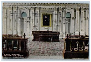 1911 Senate Chamber Oregon State Capitol Interior View Salem Oregon OR Postcard