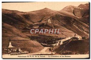 Old Postcard Pilgrimage of Our Lady of Salette The cemetery and Drops