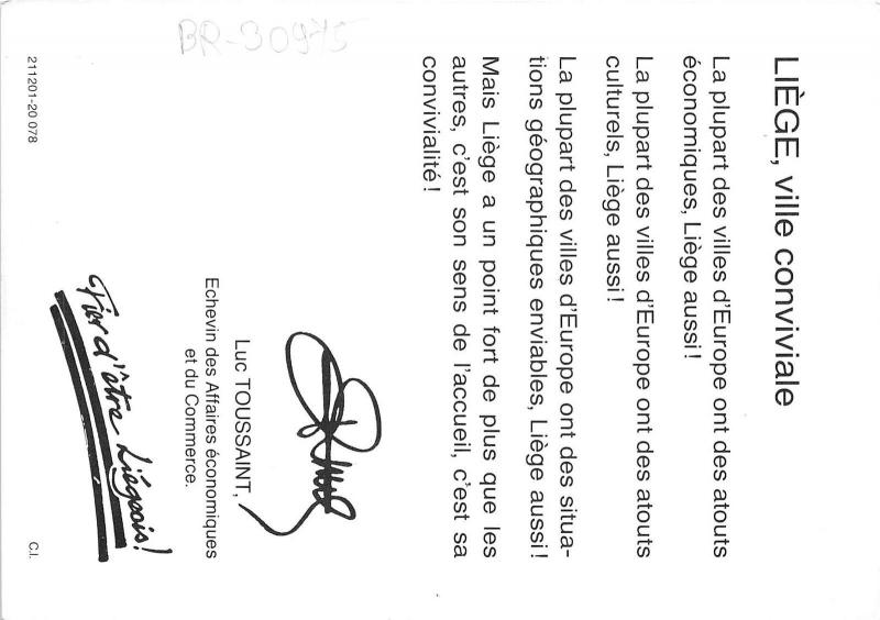 BR30975 Liege ville conviviale Belgium