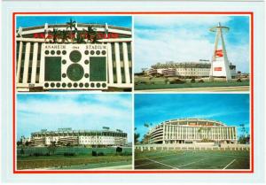 Anaheim Stadium 1980s-1990s Multiview Postcard