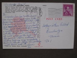 1965 USA Photo Postcard - Northern Lights In Alaska - Posted Fairbanks (UU82)