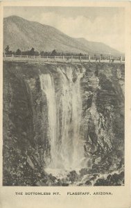 c1910 Postcard; Flagstaff AZ Waterfalls at The Bottomless Pit, Unposted