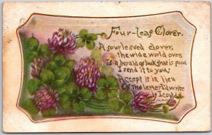 1910's Flour Leaf Clover Fun Fact About Lucky Leaf Clover Posted Postcard