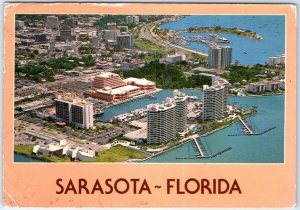 Postcard - Aerial View of Downtown, Sarasota, Florida