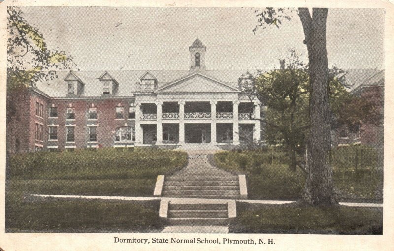 Vintage Postcard 1923 Dormitory State Normal School Plymouth New Hampshire NH