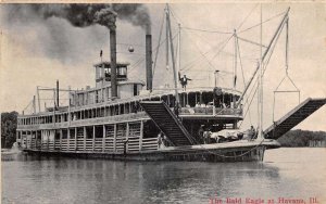 Havana Illinois The Bald Eagle Steamer Ship Vintage Postcard AA84283