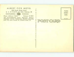 Unused Pre-1980 ALBERT PICK MOTEL Chattanooga Tennessee TN u7037@