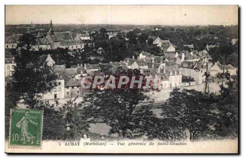 Old Postcard Auray General view of Saint Goustan