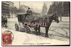 Old Postcard Paris New Women Check TOP Horse