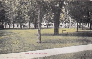 Wisconsin Lake Mills Park View 1910