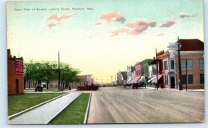 FAIRBURY, Nebraska NE ~ Street Scene WEST SIDE of SQUARE c1910s Postcard