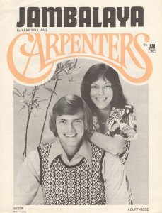 Jambalaya The Carpenters EXC Vintage Sheet Music