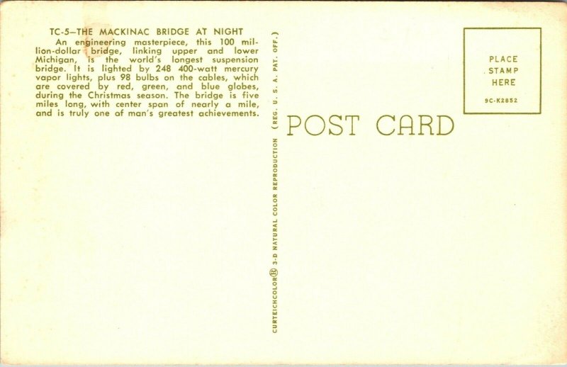 The Mackinac Bridge at Night Michigan