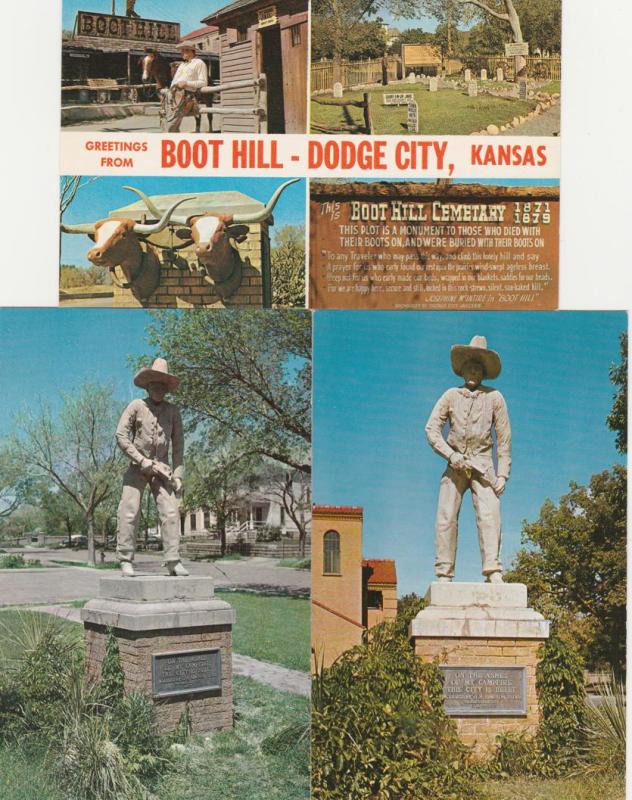 (3 cards) Dodge City - Boot Hill KS, Kansas