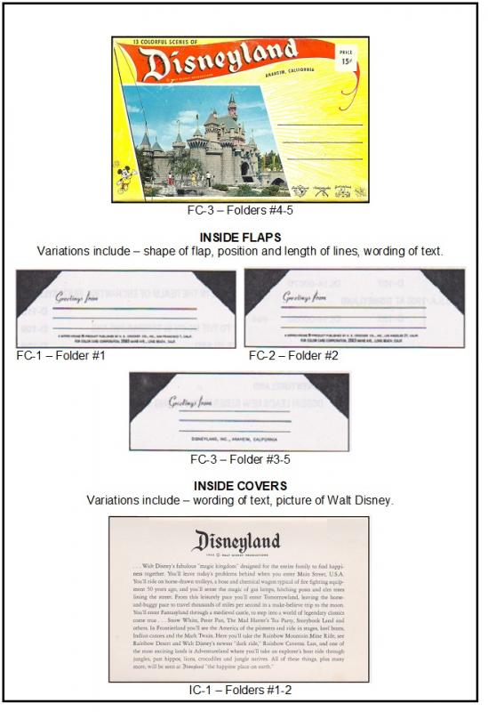 DISNEYLAND AND WALT DISNEY WORLD POSTCARD FOLDER GUIDEBOOK