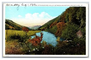 Ottauquechee Valley And Green Mountains Woodstock Vermont VT UNP WB Postcard U2