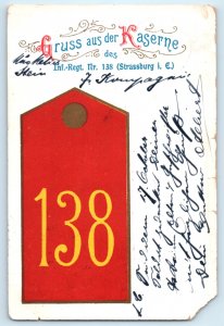 Gruss Aus WWI German Army Infantry Regiment Postcard