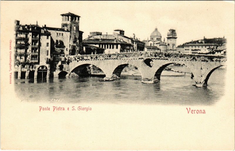 CPA verona Ponte Pietra e. S.Giorgio ITALY (800627)