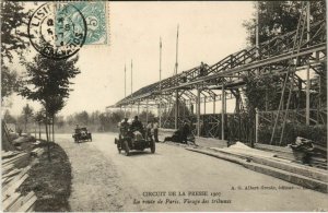 CPA Circuit de la Presse 1907 Route de Paris Virage des tibunes (809545)